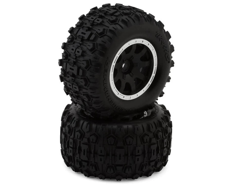 Traxxas Black & Satin Rear Wheels w/ Sledgehammer Tires Set of 2 (10770-STBLK) - Image 1 of 4
