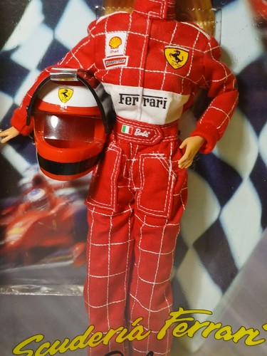 Bambola Barbie Scuderia Ferrari Vintage Edizione da Collezione 2000 Mattel Formula 1 Racing - Foto 5 di 24