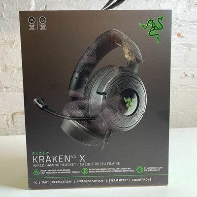 Razer Kraken V4 X Wired Gaming Headset Black PC Mac PS5 Switch Steam Deck - NEW