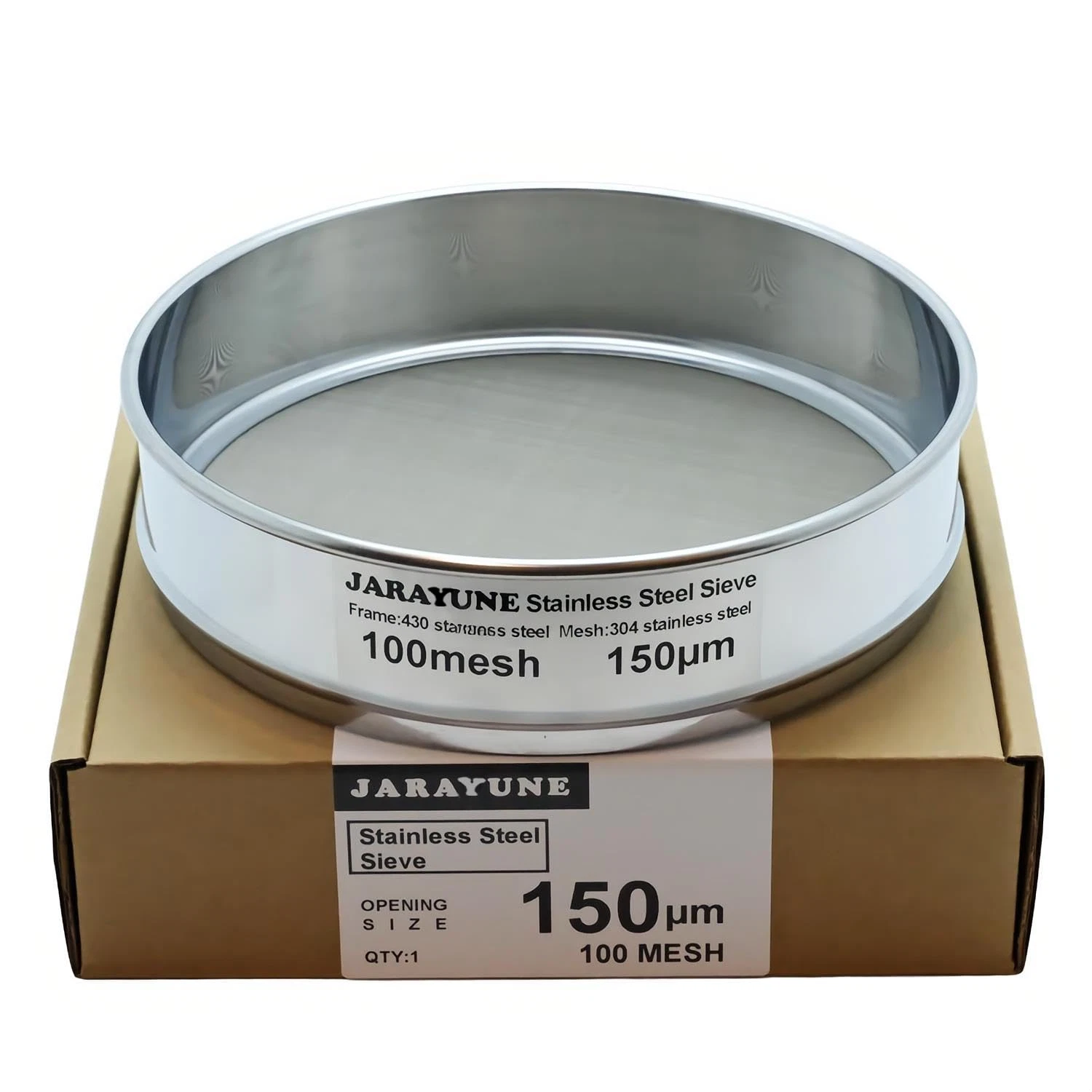 100 Mesh Stainless Steel Lab Sieve, Sturdy 8Inch(20.5Cm) Sifter, Fine Mesh Sieve