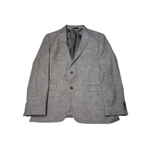 Hugo Boss Nasley 1 Mens 42R Grey Glen Check Virgin Wool Blend Blazer Sport Coat
