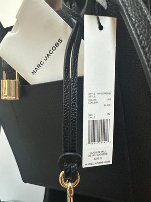 New Marc Jacobs Micro Tote Black Leather Lock And Key Charm Small