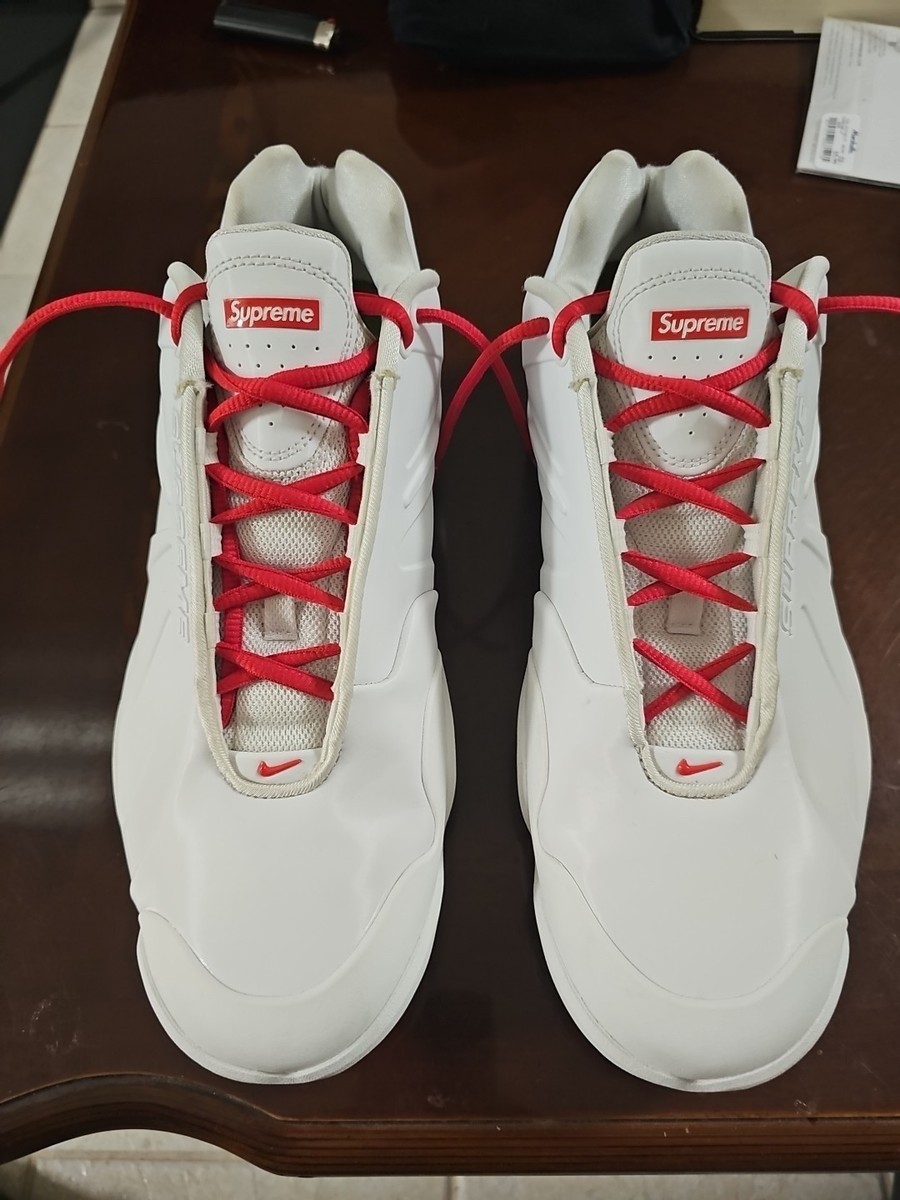 Size 12 - Nike Supreme x Air Zoom Courtposite White for sale