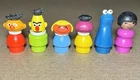 Mixed Lot of Vintage 1970s Sesame Street Fisher-Price Toys Little People Figures