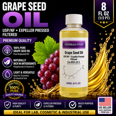 Grape Seed Oil NF/EP - USP RBDW Filtered, 8 oz