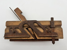 Antiker Nut- & Federhobel Doppelhobel Verstellhobel Holz um 1900