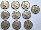 Lot of 10  40% Silver Kennedy Half Dollars 1965-1968  G-1