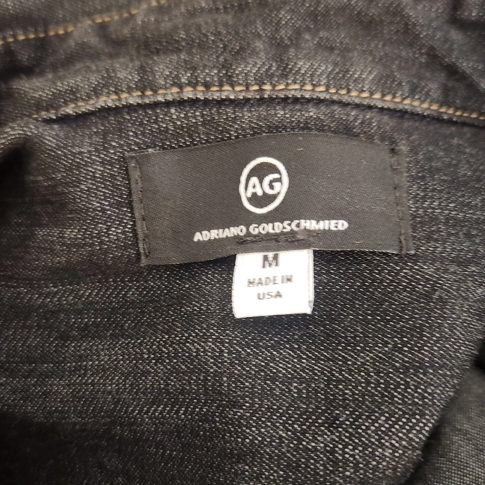 AG Adriano Goldschmied Mens Dark Charcoal Wash Denim Utility Shirt Medium NEW - Image 4 of 4