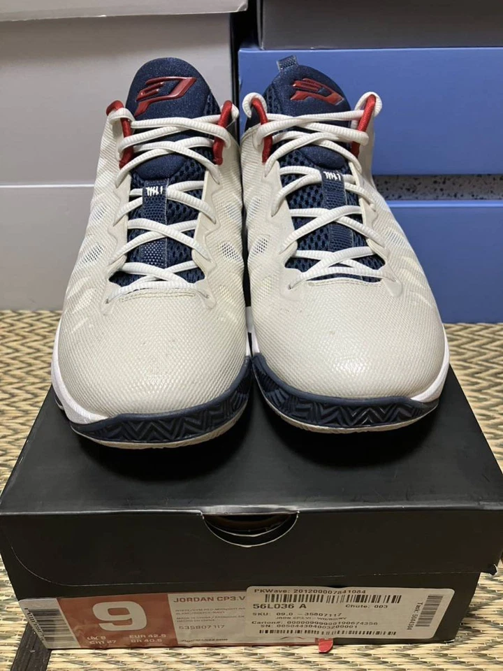 Nike Jordan Cp3.VI США белый спортзал красный полночь темно-синий 535807-117 с коробкой мужчин Us9 - Изображение 2 из 4