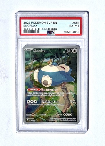Snorlax graded PSA 6 for sale on eBay