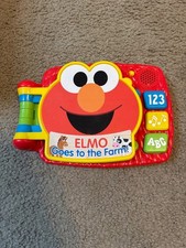 Sesame Street Elmo Goes to the Farm Interactive Musical Toy Book Letters/Numbers