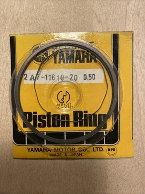 Genuine Yamaha DT175 MX175 Piston Ring Set. 0.50 2nd Oversize. 2A7-11610-20 NOS.