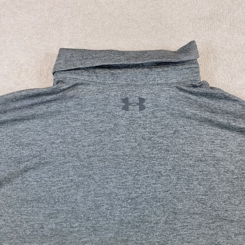 Under Armour The Playoff Polo Mens Xl Heather Gray Black Golf Shirt - Picture 8 of 11