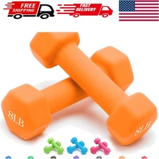 Vibrant Hexagonal Training Dumbbells Set of 2 - Perfect for Seniors Workout