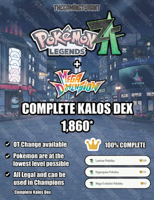 Pokemon Home Legends Z-A Complete Kalos Dex