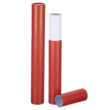 2"x17" Poster Tube, Photo Storage Tube Painting Tubes Mailing Tubes, Red 2pcs