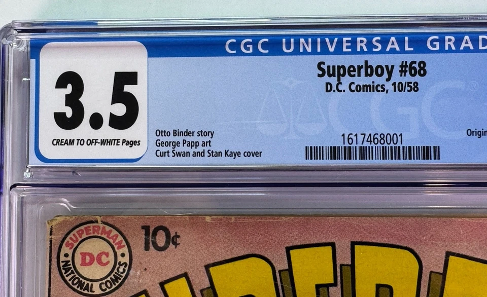 Superboy #68 1958 CGC 3.5 VG- C/OW Pages DC Comics 1st App Bizarro - Image 3 of 4