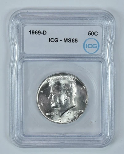 1969-D Kennedy Half Dollar MS65 ICG *7757