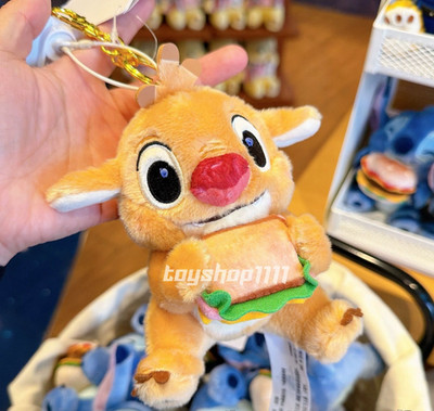 Authentic Shanghai Disney store 2025 Lilo&Stitch Reuben plush keychain exclusive