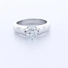 Solitaire Engagement Ring Classic 14K Gold 1.16 CT Round Lab-Grown Diamond E VS1