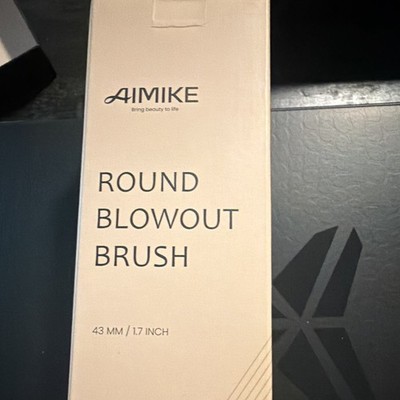 AIMIKE Round Blowout Brush 1.7in Ionic Tech ABS Aluminum Nylon Ergonomic Handle