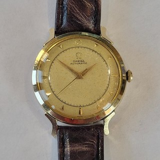 F22 BEAUTIFUL MEN’S 1952 OMEGA G 6239 BUMPER AUTOMATIC 14K Gold Fil caliber 351!