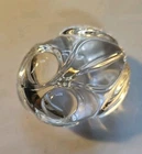 Steuben Crystal Art Glass Frog Paperweight Figurine Hand Cooler 2.5" Signed