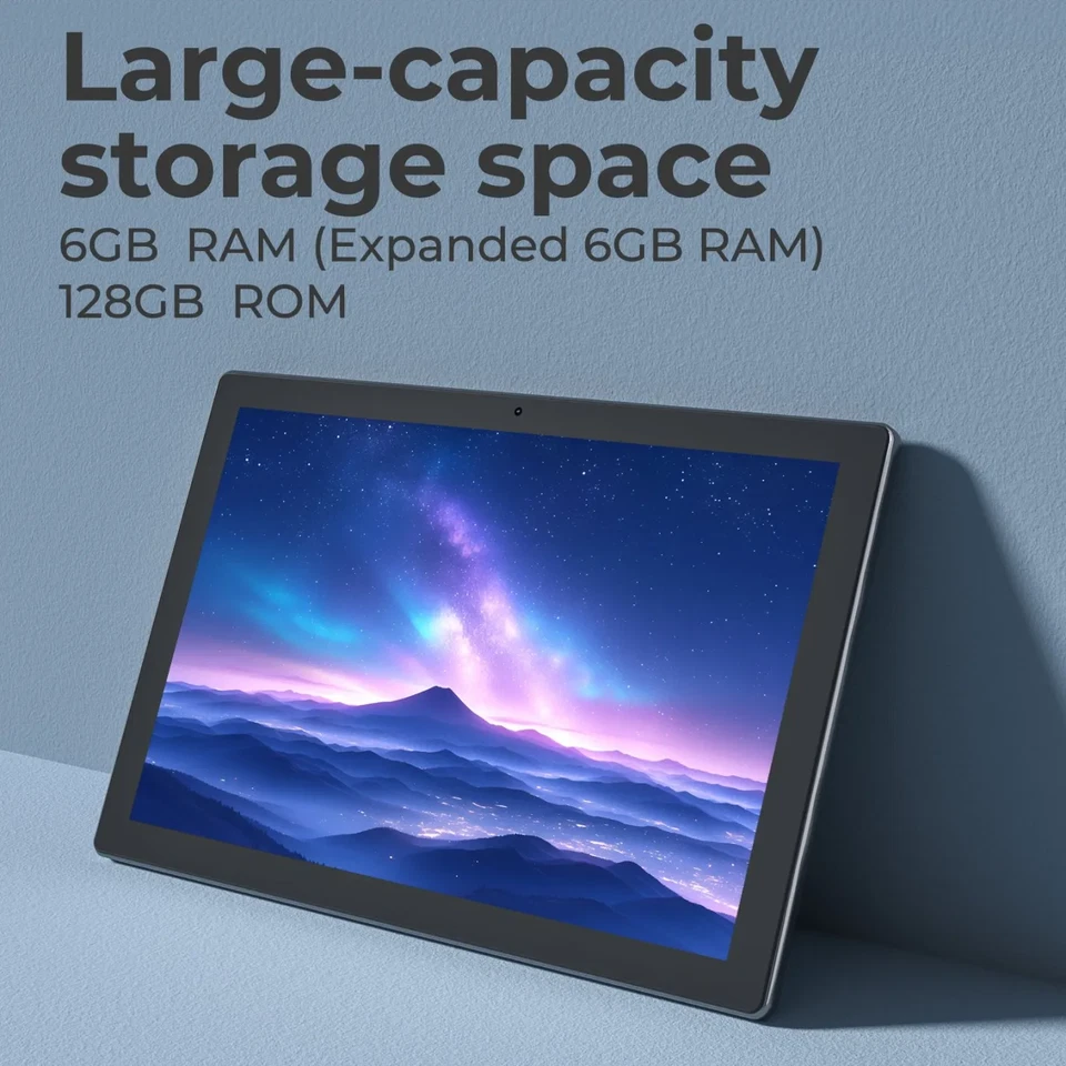 Latest Android 13 Tablet With 10inch 12GB/128GB(1TB) WiFi Dual Camera Bluetooth - Image 3 of 4