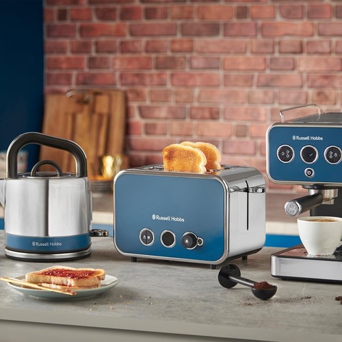 Russell Hobbs Distinctions Ocean Blue 2 Slice Toaster 26431 - Picture 3 of 11