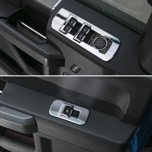 Accesorios para Ford F150 2015-2018 panel de interruptor elevador de ventana cubierta cromada adornos - Imagen 4 de 7