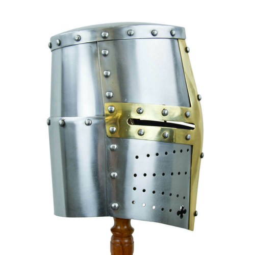 Medieval Templar Armor Helmet Replica Helmet Halloween Gift - Foto 2 di 2