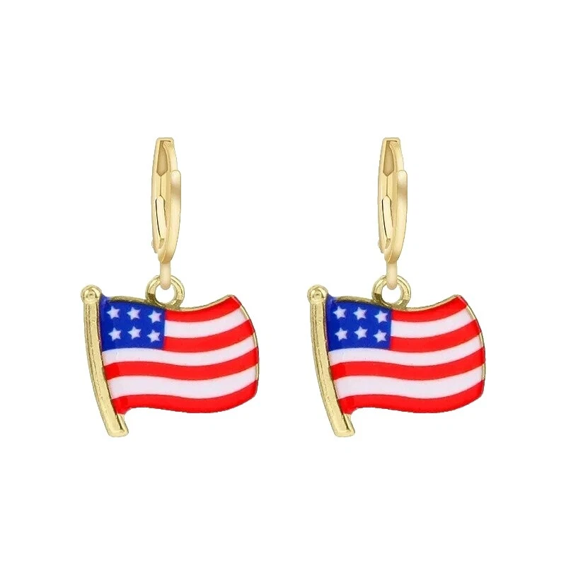 Флаги и политические модные серьги