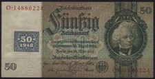 SBZ, KUPONESUE Reforma walutowa 1948: 50 DM, 1948 na 210b, Grabowski SBZ-8b, C