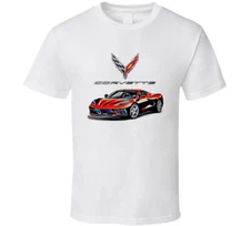 New C8 Vette Red Mid Engine America Muscle Car Gift T Shirt