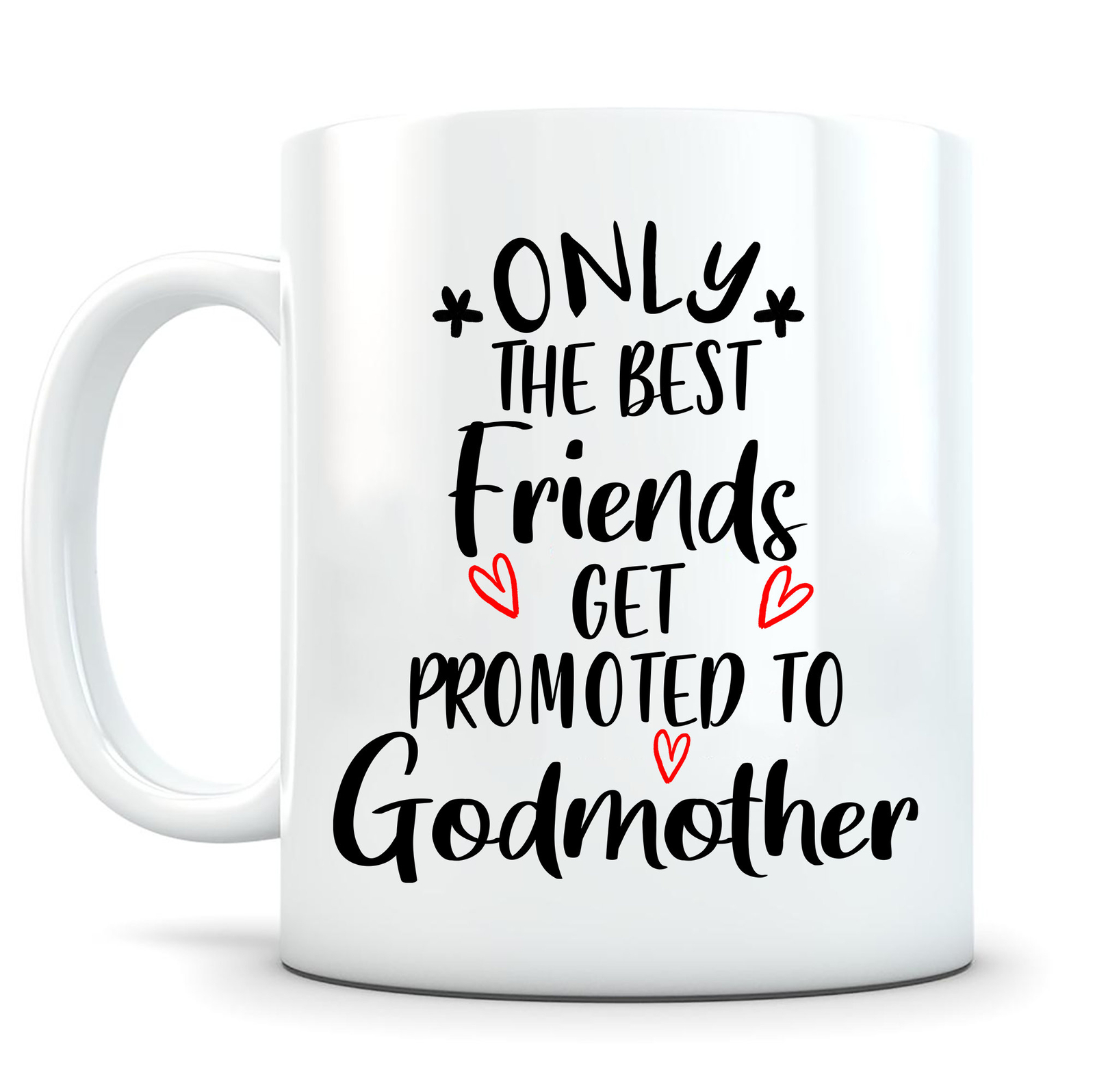 Only The Best Friends Get Promoted To Godmother Godmother Proposal Mug Baptism