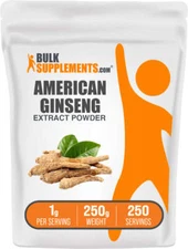 BulkSupplements American Ginseng Extract Powder - 1g per Serving 