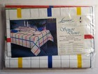Leacock "Square Dance" Vintage Tablecloth Oblong 52x70 Vinyl - NEW
