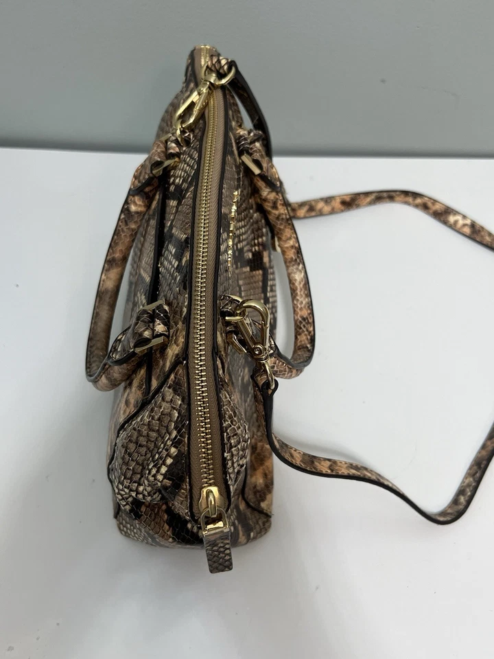 Bandolera Michael Kors Beige Pitón Cuero Repujado Foto 4 de 4