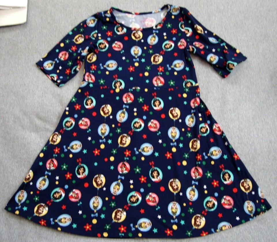 Рождественский Disney принцесса украшения платье девочки L 10-12 подходит Расклешенный поли/Спандекс - Изображение 4 из 4