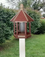 Poly Gazebo Bird Feeder Multi Colors 6 Sided Amish Handmade Medium Size, Made i