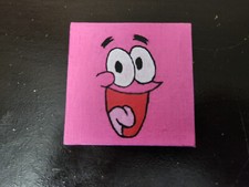 Handpainted Stretched Canvas Magnet Patrick Star  FAST SHIPPING  