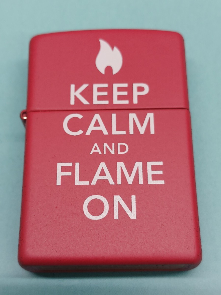 Zippo 28671 Keep Calm and Flame On Red Matte | eBay