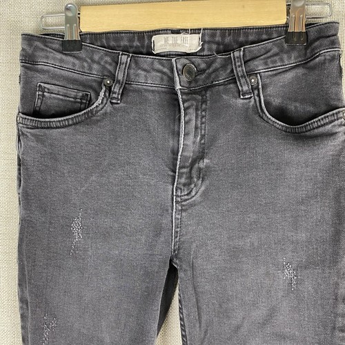 We The Free People Jeans Womens 27 Black Frayed Great Heights Skinny Distressed - Picture 4 of 10