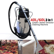 3in1 Commercial Carpet Cleaning Machine,Steam Vacuum Cleaner Extractor 40L/60L 