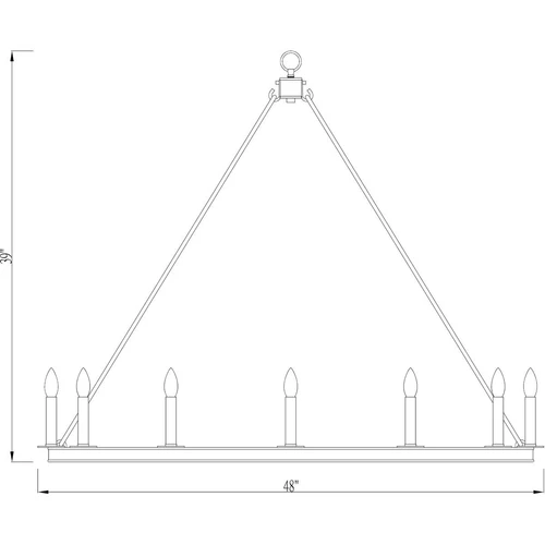 Z-Lite 12 Light Chandelier 482R-12OBR - Picture 8 of 8