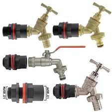 1/2" BSPM MDPE Water Pipe, HOZELOCK compatible STORAGE TANK Water butt connector
