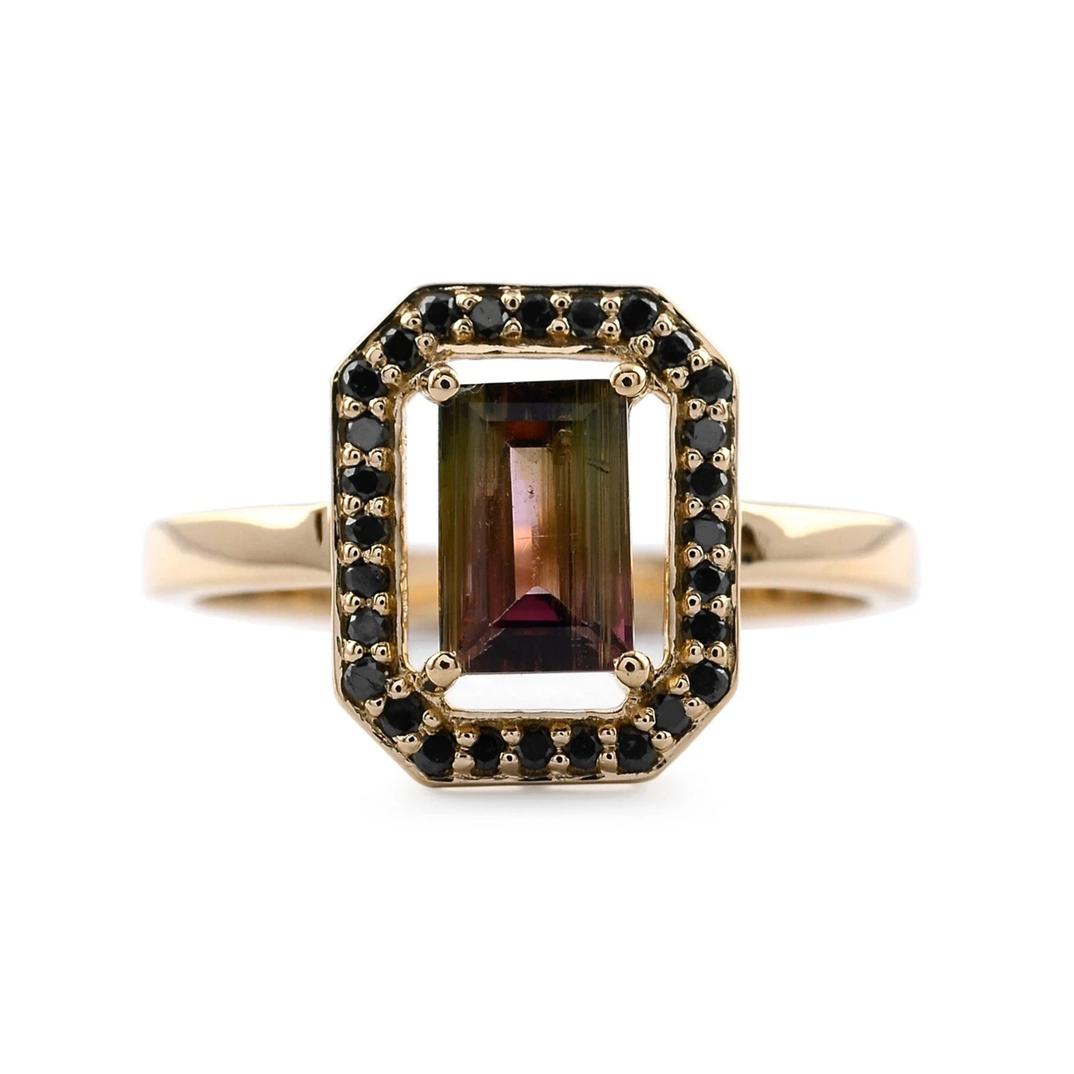 Natural watermelon tourmaline ring sale