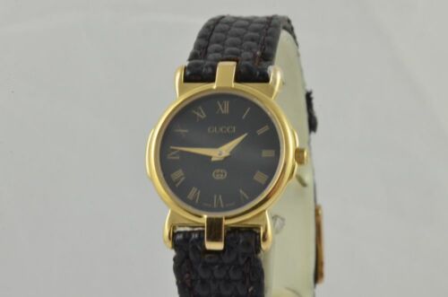 Gucci Women's Watch Steel 0 31/32in Quartz Gold Plated Vintage Nice  Condition