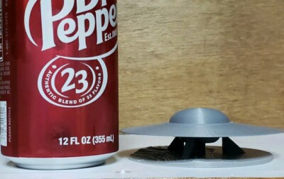 C-57D UFO/Flying Saucer (from Forbidden Planet) - Silver - Small
