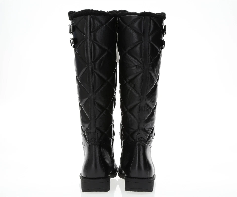 Womens TARYN ROSE 167466 Black Leather Waterproof Tall Boots size 6.5 - Image 4 of 4